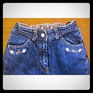 Girls Gymboree Denim Blue Jeans Size 7 Adjustable